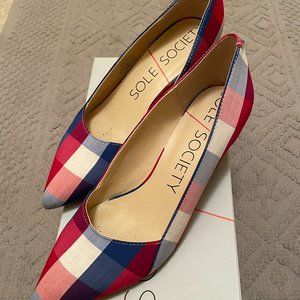 Sole Society Red, White & Blue shoes, size 6